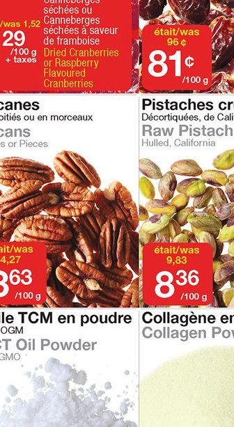 Canneberges séchées Dried Cranberries