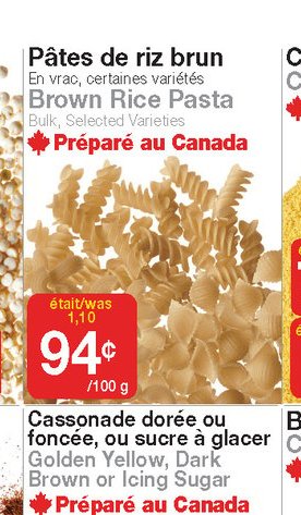 Pâtes de riz brun Brown Rice Pasta