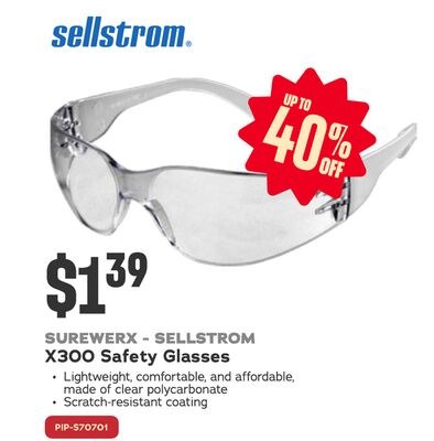 SUREWERX - SELLSTROM X300 Safety Glasses