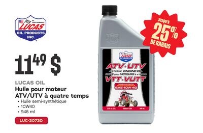 LUCAS OIL Huile pour moteur ATV/UTV à quatre te…