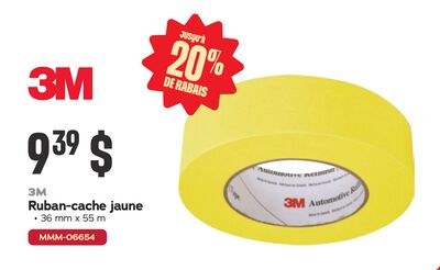 3M Ruban-cache jaune