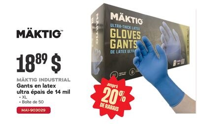 MÄKTIG INDUSTRIAL Gants en latex ultra épais de…