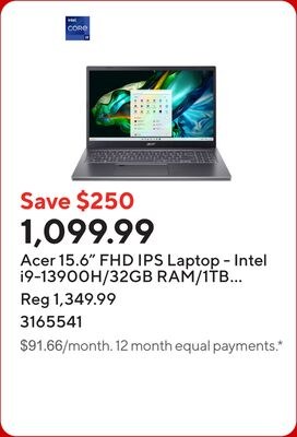 Acer 15.6" FHD IPS Laptop - Intel i9-13900H/32G…