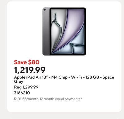 Apple iPad Air 13" - M4 Chip - Wi-Fi - 128 GB -…