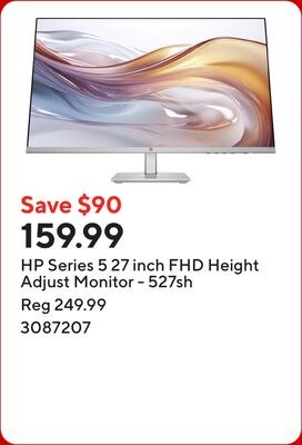 HP Series 5 27 inch FHD Height Adjust Monitor -…