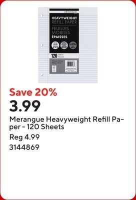 Merangue Heavyweight Refill Paper - 120 Sheets