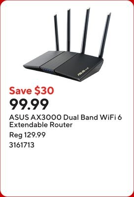 ASUS AX3000 Dual Band WiFi 6 Extendable Router