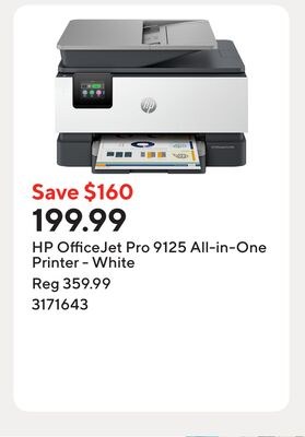 HP OfficeJet Pro 9125 All-in-One Printer - White