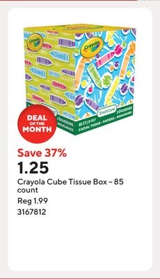 Crayola Cube Tissue Box – 85 count