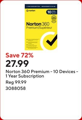 Norton 360 Premium - 10 Devices - 1 Year Subscr…