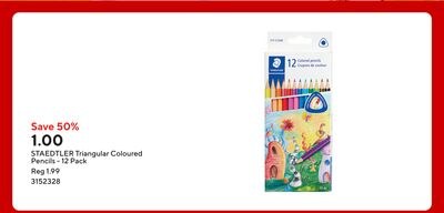 STAEDTLER Triangular Coloured Pencils - 12 Pack