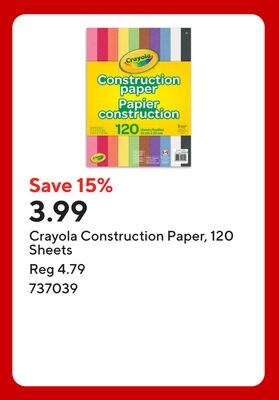 Crayola Construction Paper, 120 Sheets