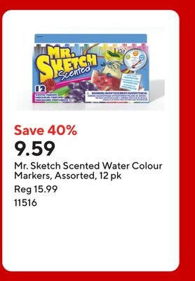 Mr. Sketch Scented Water Colour Markers, Assort…