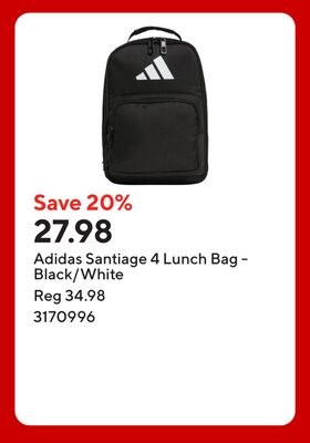Adidas Santiage 4 Lunch Bag - Black/White