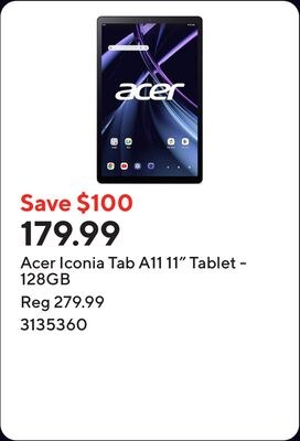 Acer Iconia Tab A11 11" Tablet - 128GB