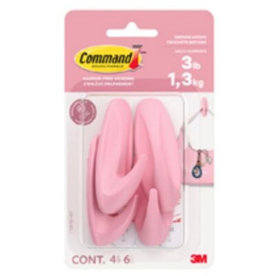 Command Medium Designer Hooks - 6 Strips - 4 Ho…