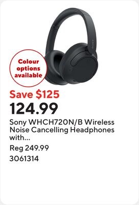 Sony WHCH720N/B Wireless Noise Cancelling Headp…