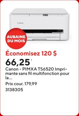 Canon - PIMXA TS6520 Imprimante sans fil multif…