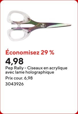 Pep Rally - Ciseaux en acrylique avec lame holo…