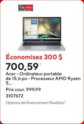 Acer - Ordinateur portable de 15,6 po - Process…