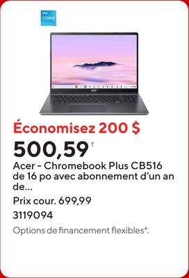 Acer - Chromebook Plus CB516 de 16 po avec abon…