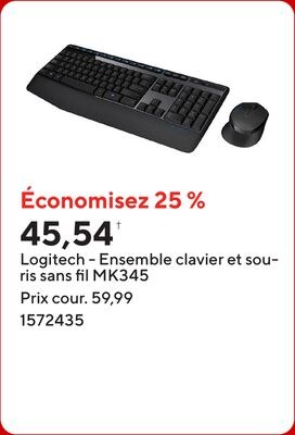 Logitech - Ensemble clavier et souris sans fil …