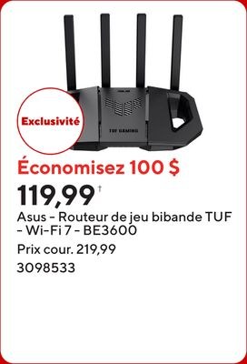 Asus - Routeur de jeu bibande TUF - Wi-Fi 7 - B…
