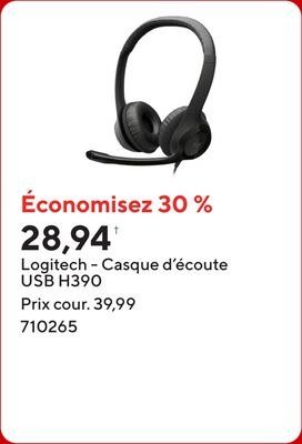 Logitech - Casque d'écoute USB H390