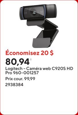 Logitech – Caméra web C920S HD Pro 960-001257