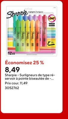 Sharpie - Surligneurs de type réservoir à point…
