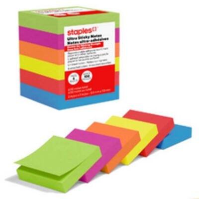 Staples - Feuillets super collants - 2 x 2 po -…