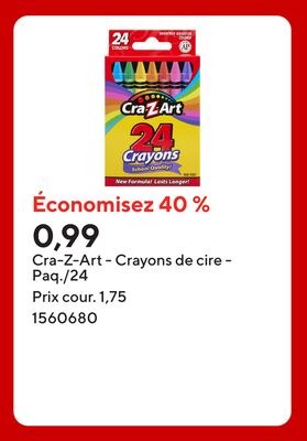 Cra-Z-Art - Crayons de cire - Paq./24