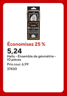 Helix - Ensemble de géométrie - 10 pièces