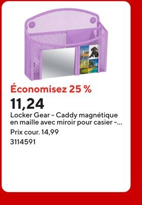 Locker Gear - Caddy magnétique en maille avec m…