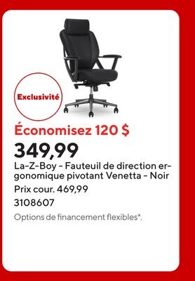La-Z-Boy - Fauteuil de direction ergonomique pi…