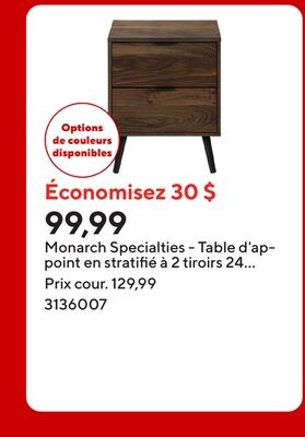 Monarch Specialties - Table d'appoint en strati…