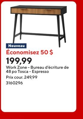 Work Zone - Bureau d'écriture de 48 po Tosca - …
