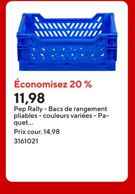 Pep Rally - Bacs de rangement pliables - couleu…