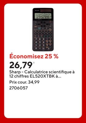 Sharp - Calculatrice scientifique à 12 chiffres…