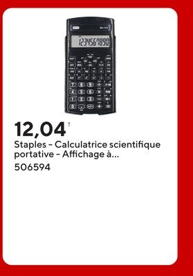 Staples - Calculatrice scientifique portative -…