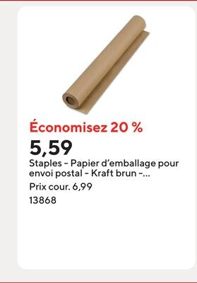 Staples - Papier d'emballage pour envoi postal …