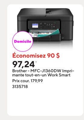 Brother - MFC-J1360DW Imprimante tout-en-un Wor…
