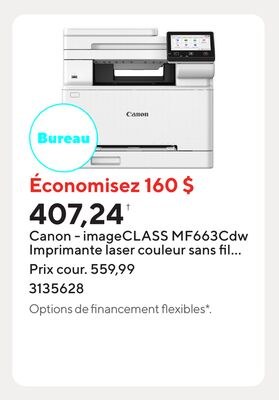 Canon - imageCLASS MF663Cdw Imprimante laser co…