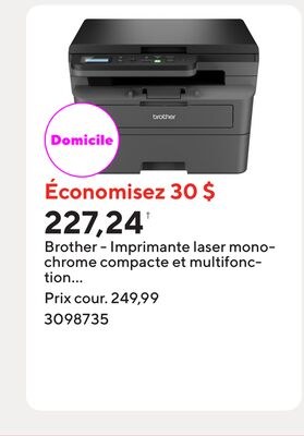 Brother - Imprimante laser monochrome compacte …