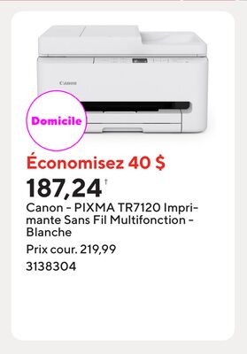 Canon - PIXMA TR7120 Imprimante Sans Fil Multif…