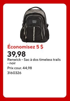 Renwick - Sac à dos timeless trails - noir
