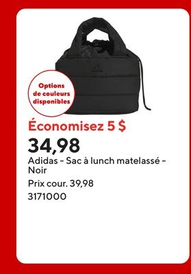 Adidas - Sac à lunch matelassé - Noir