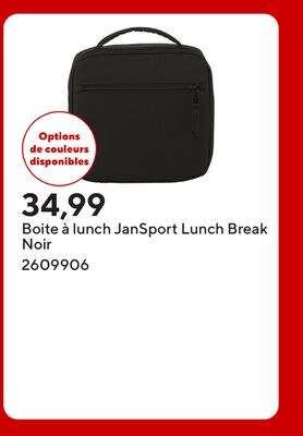 Boite à lunch JanSport Lunch Break Noir