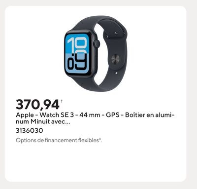 Apple - Watch SE 3 - 44 mm - GPS - Boîtier en a…