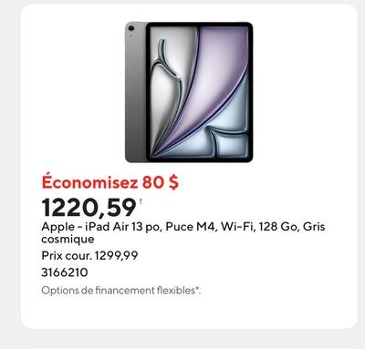 Apple - iPad Air 13 po, Puce M4, Wi-Fi, 128 Go,…